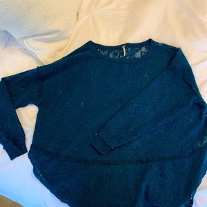 Free People lace sweatshirt